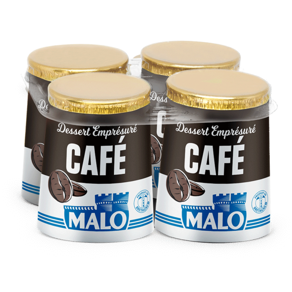 Malo, dessert emprésuré café lot de 4